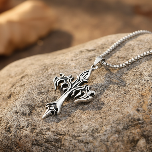 Men’s Tribal Cross Necklace
